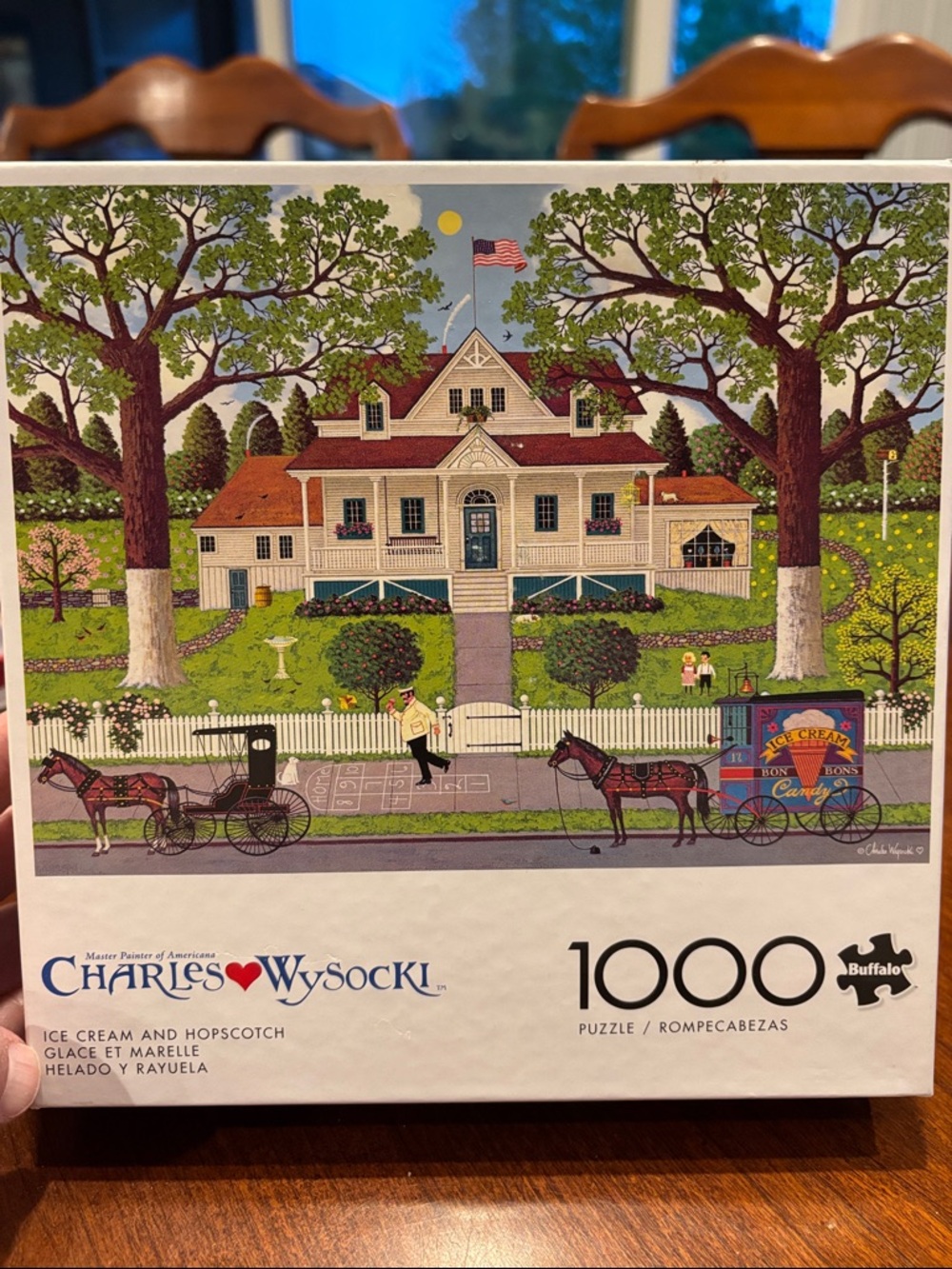 ♦️3 for $15♦️Charles Wysocki 1000 piece puzzle “Ice Cream and Hopscotch”
